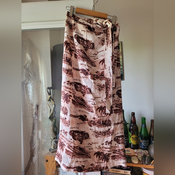 Les coyotes de Paris NWT summer postcard faux wrap maxi skirt size small - Picture 2 of 8